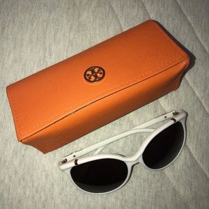 LIKE NEW Tory Burch White Sunglasses
